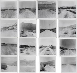 Robert Kinmont, American 1937-, My Favorite Dirt Roads, Silver Gelatin Prints: Robert KinmontAmerican, 1937-My Favorite Dirt RoadsSilver Gelatin PrintsArtist portfolio containing 17 prints, dated 1969/2008, Edition 4 of 4.Each Sheet: 11 1/8 x 10 7/8 in. (28.3 x 27.6 cm.)