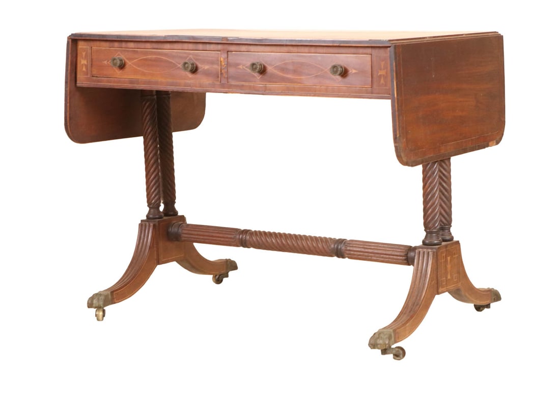 Regency Inlaid Mahogany Sofa Table (1 of 16)