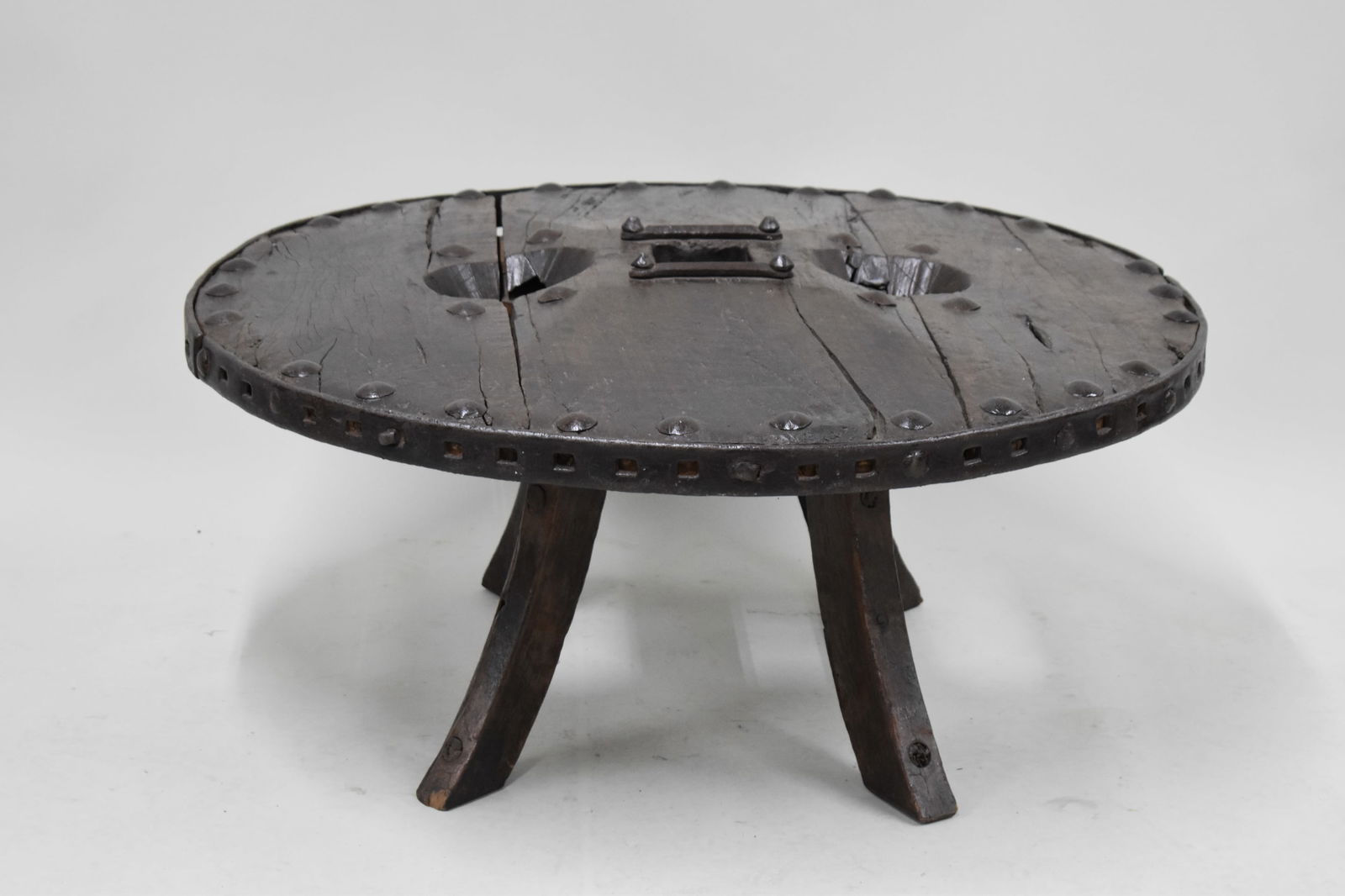 Antique Oak Wheel Table (1 of 8)