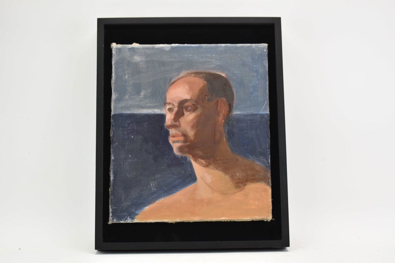 Oil on Canvas of Gentleman in Shadow Box Frame (1 of 5)