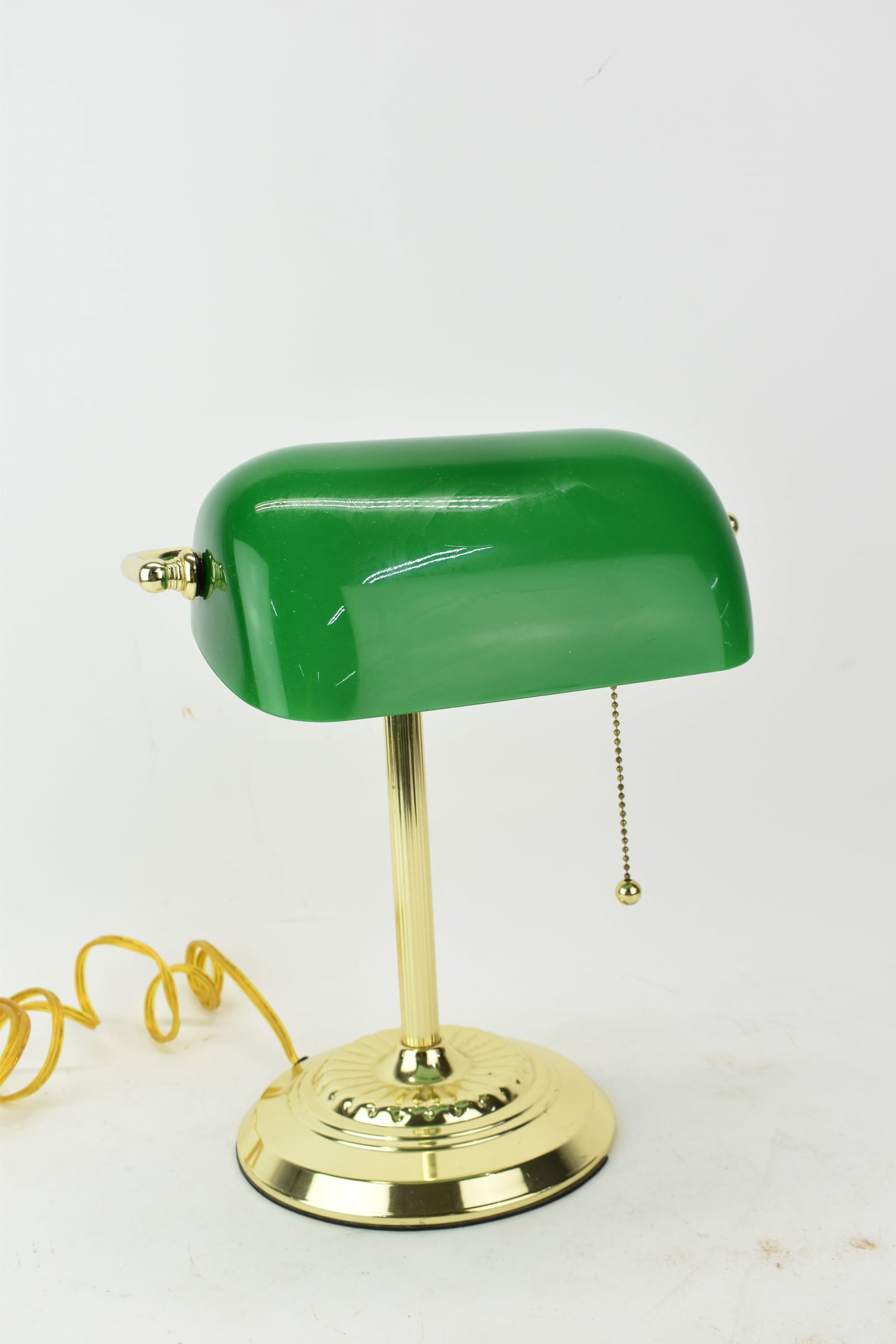 Green Glass Student Lamp: Green Glass Student Lamp Green Glass Student Lamp. Used condition