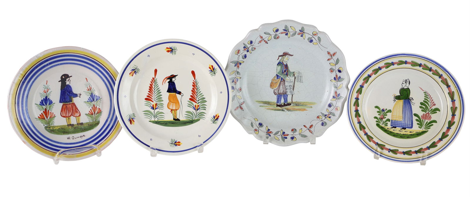Four Quimper Faience Plates (1 of 12)