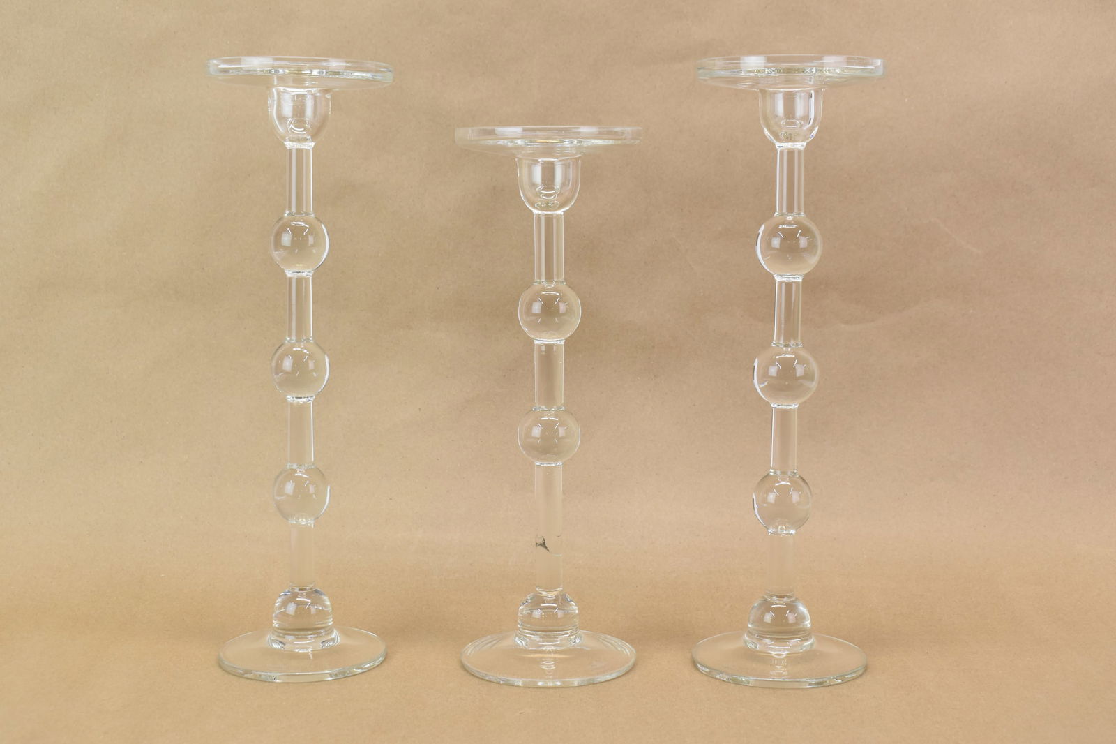 Set of Three Rosenthal Studio Line Tall Glass Candle Holders (1 of 11)
