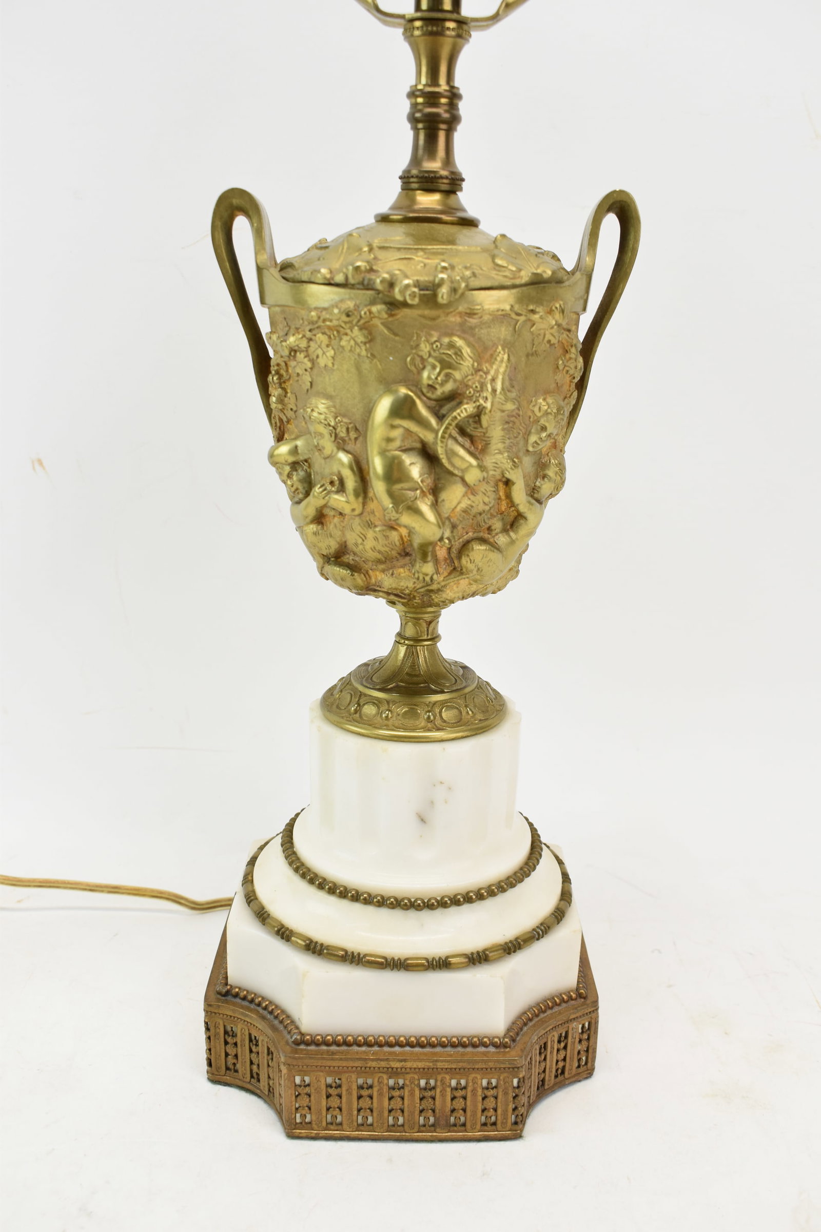 French Gilt Bronze and Marble Table Lamp (1 of 10)