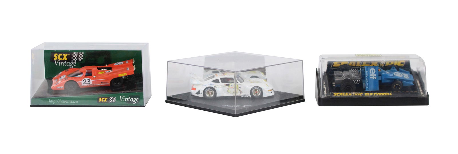 Three Slot Cars With Display Boxes (1 of 10)
