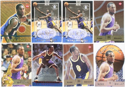 Group of Kobe Bryant Basketball Cards