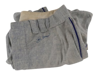 Yogi Berra Signed Baseball Game Used Pants