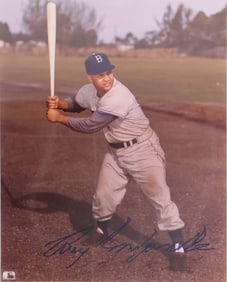 Roy Campanella Signed Sepia 8x10 Photograph