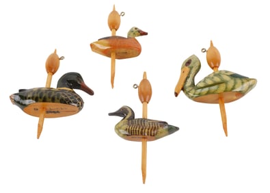 Group of Painted Wood Lures