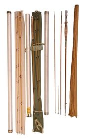 Three Vintage Split Bamboo Fly Rods