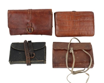 Four Vintage Fly Wallets
