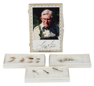 George F. Grant Display Case of Featherback Flies