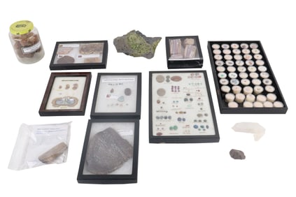Large Group of Gems, Rocks, and Minerals