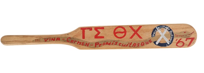 Vintage 1967 Duke University Initiation Paddle