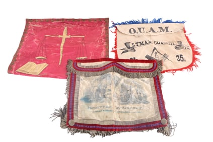 Antique Odd Fellows Ceremonial Banner
