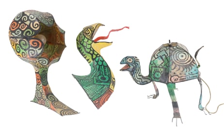Three John D. Richards Folk Art Pieces