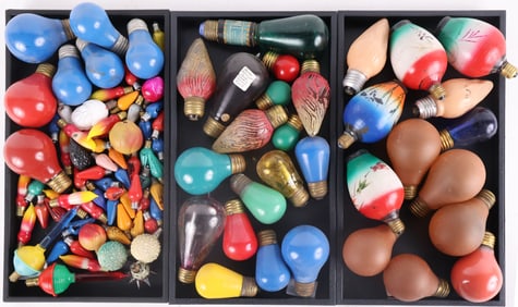 Group of Vintage Color Lightbulbs