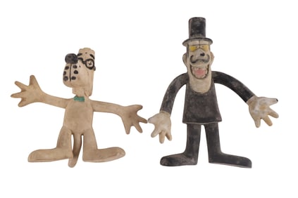 Vintage Mr. Peabody and Snidely Figures