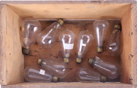 Ten Edison and Mazda Vintage Light Bulbs