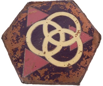 Painted Copper Barn Hex Sign