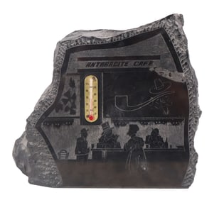 Folk Art Carved Anthracite Sculpture