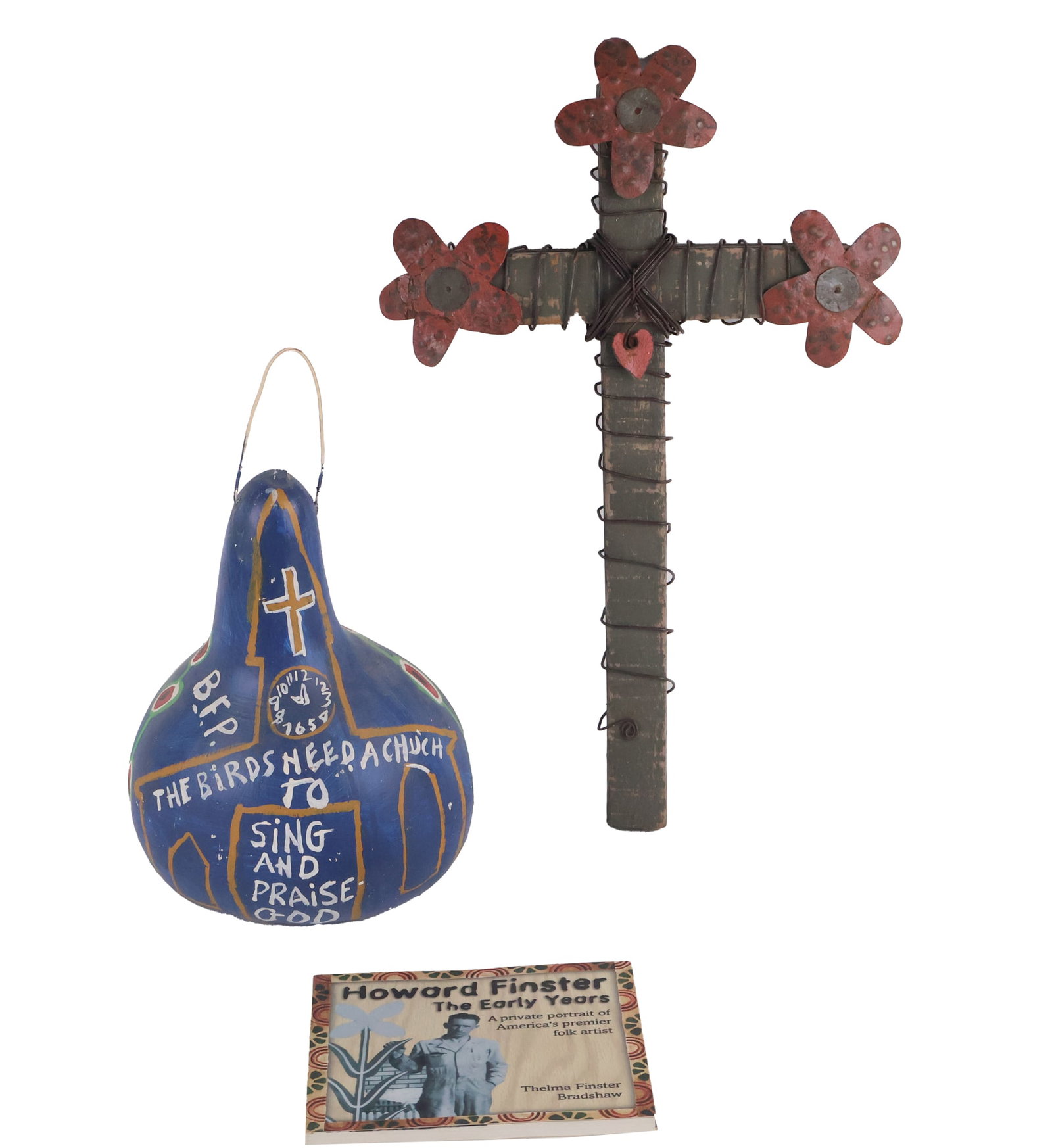 Brother Benjamin Perkins Outsider Art Painted Gourd (1 of 11)