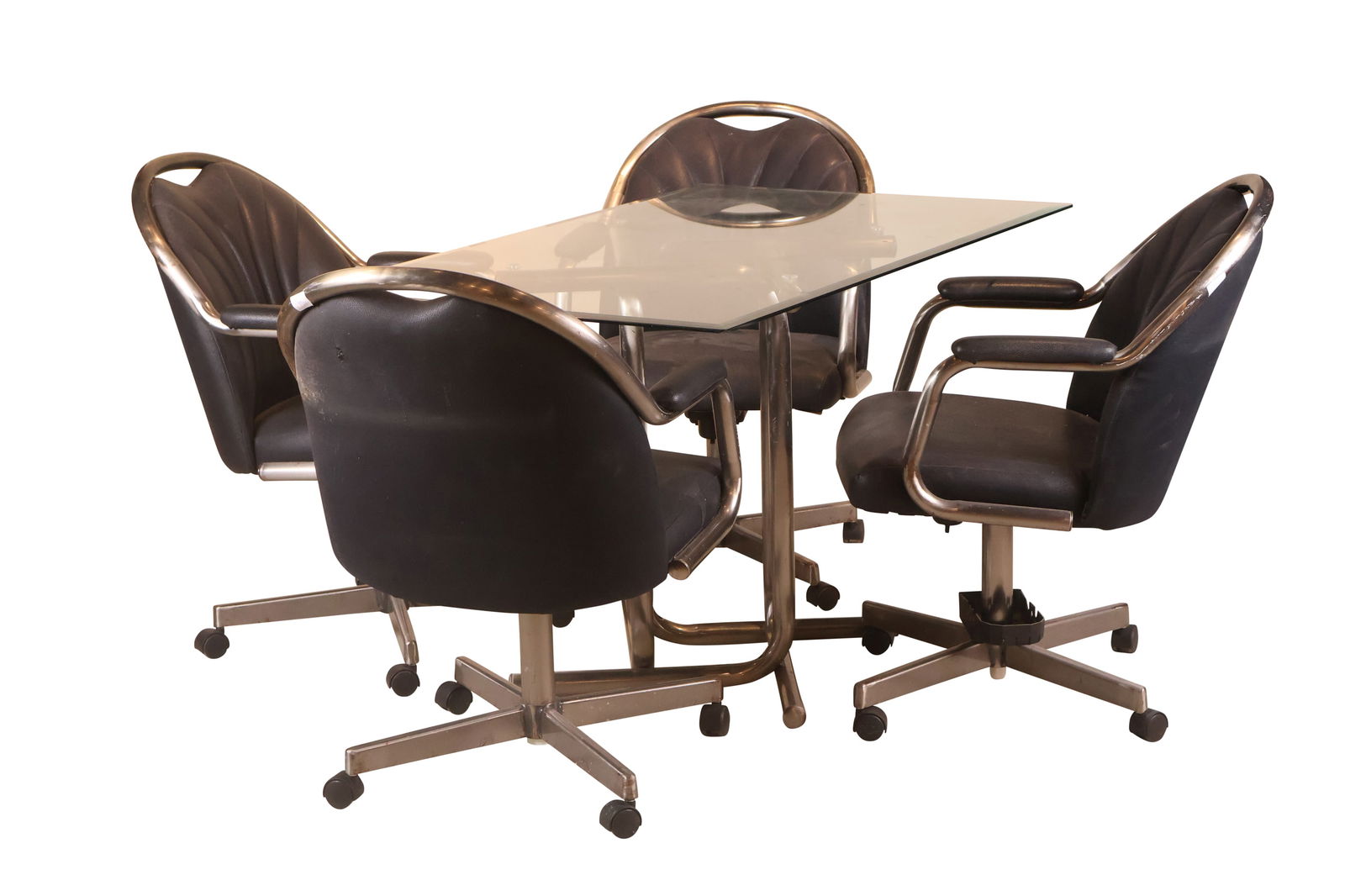 Modern Brushed Steel Breakfast Suite (1 of 16)