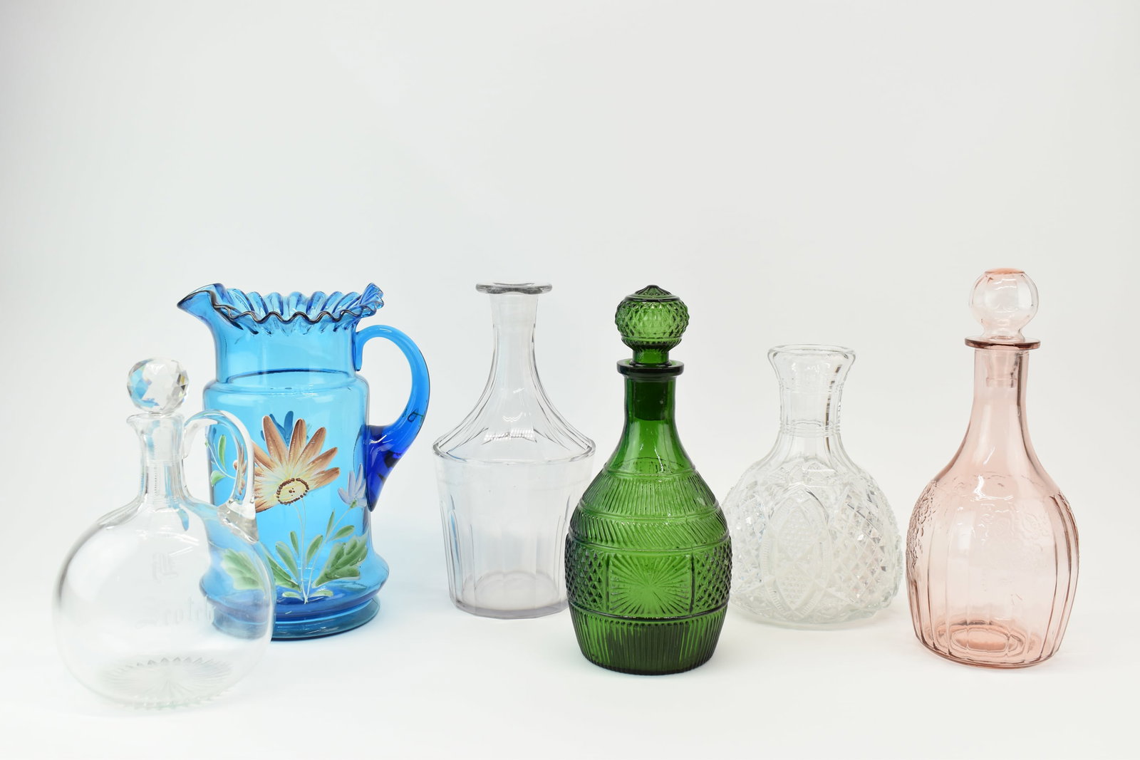 Group of Five Assorted Glass Decanters (1 of 9)