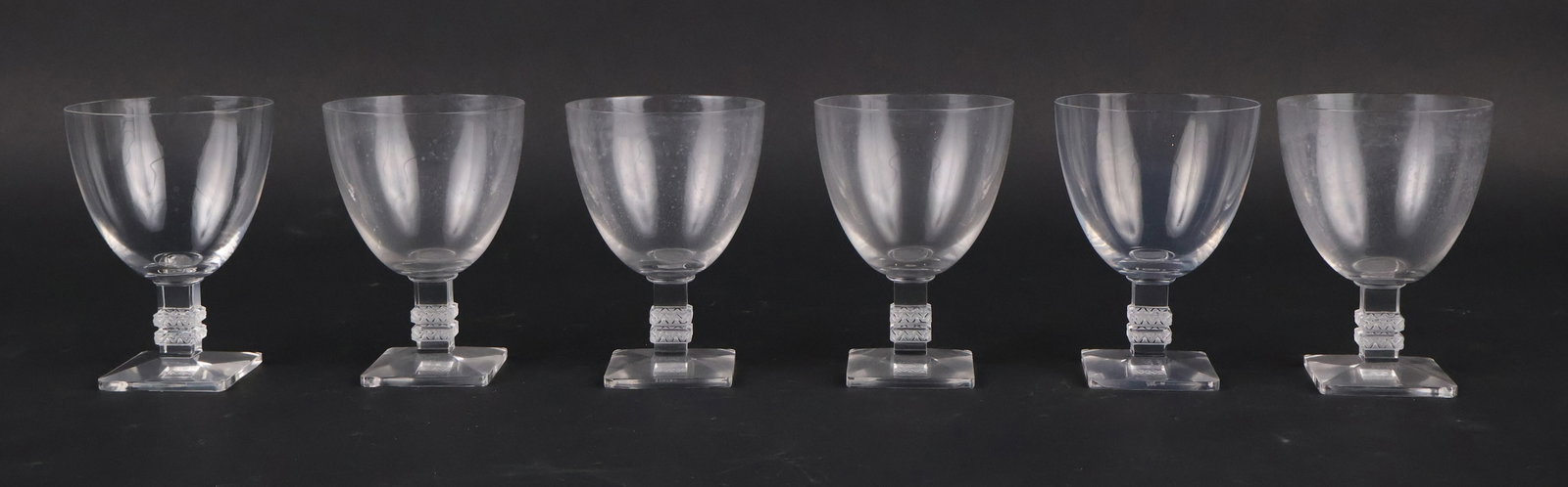 Six Lalique Colorless Glass Stemware (1 of 6)