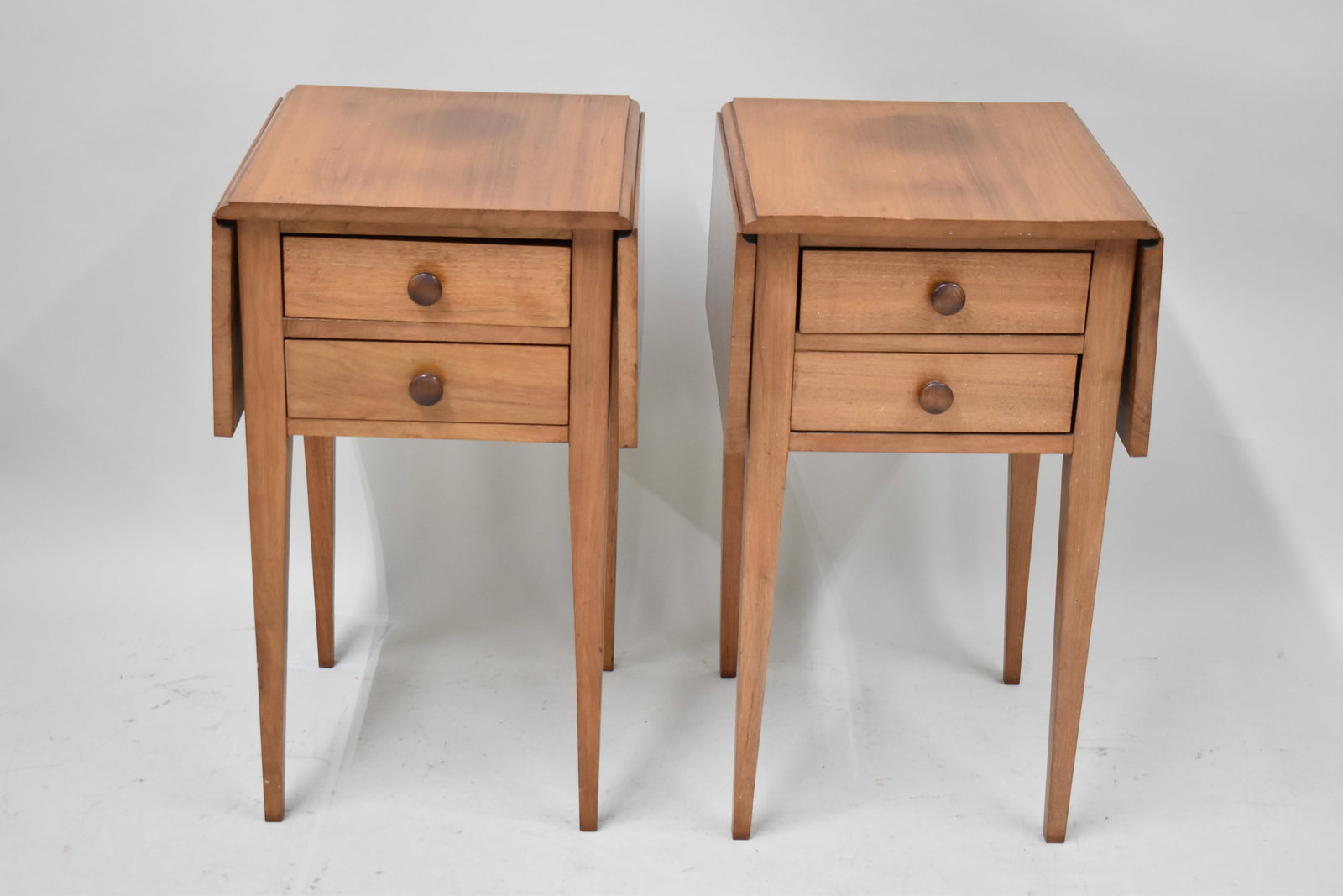 Pair of Cherrywood Drop Leaf Side Tables (1 of 5)