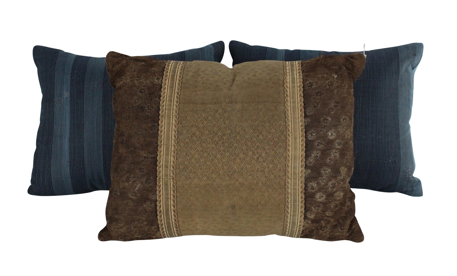 Two Chinese Indigo Dyed Throw Pillows (1 of 8)