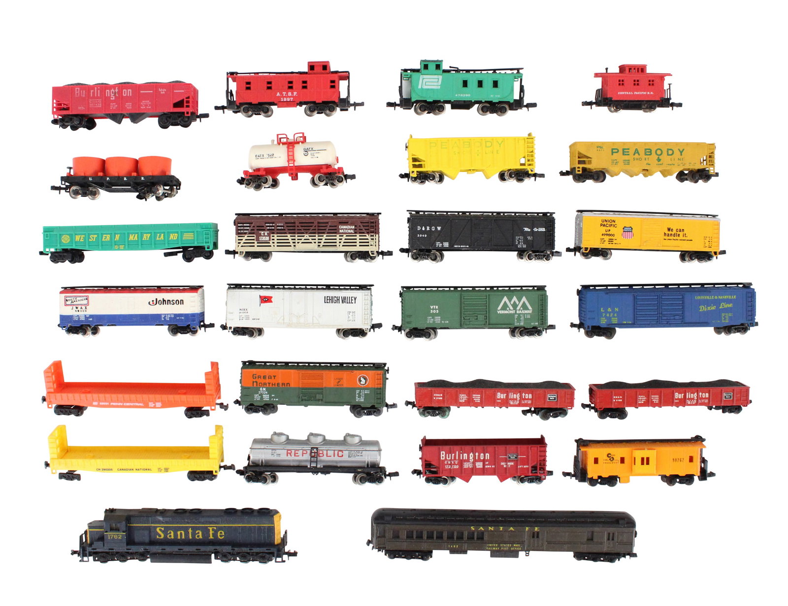 Group of N Gauge Model Trains (1 of 9)