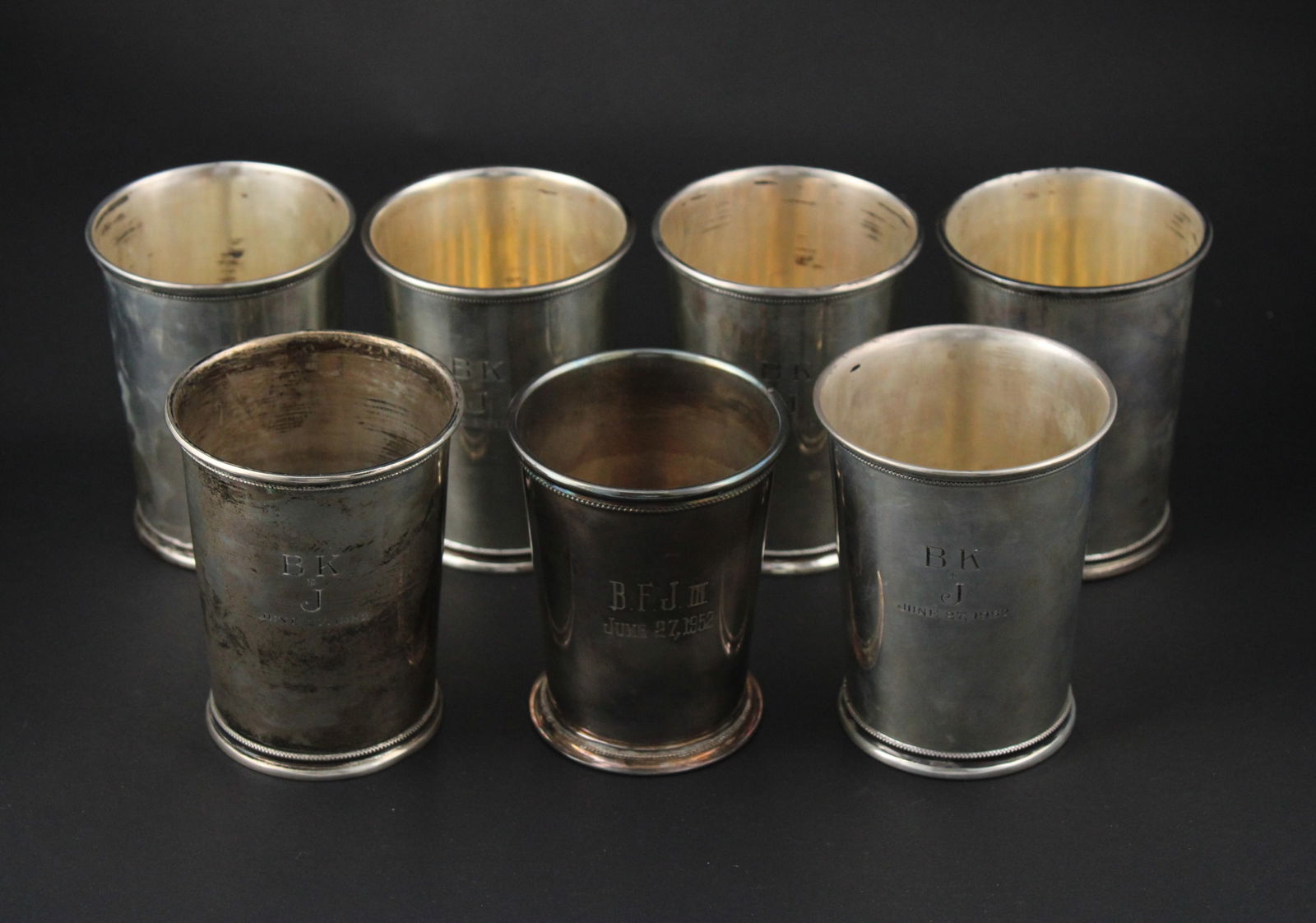 Six BH Sterling Silver Mint Julep Cups (1 of 6)