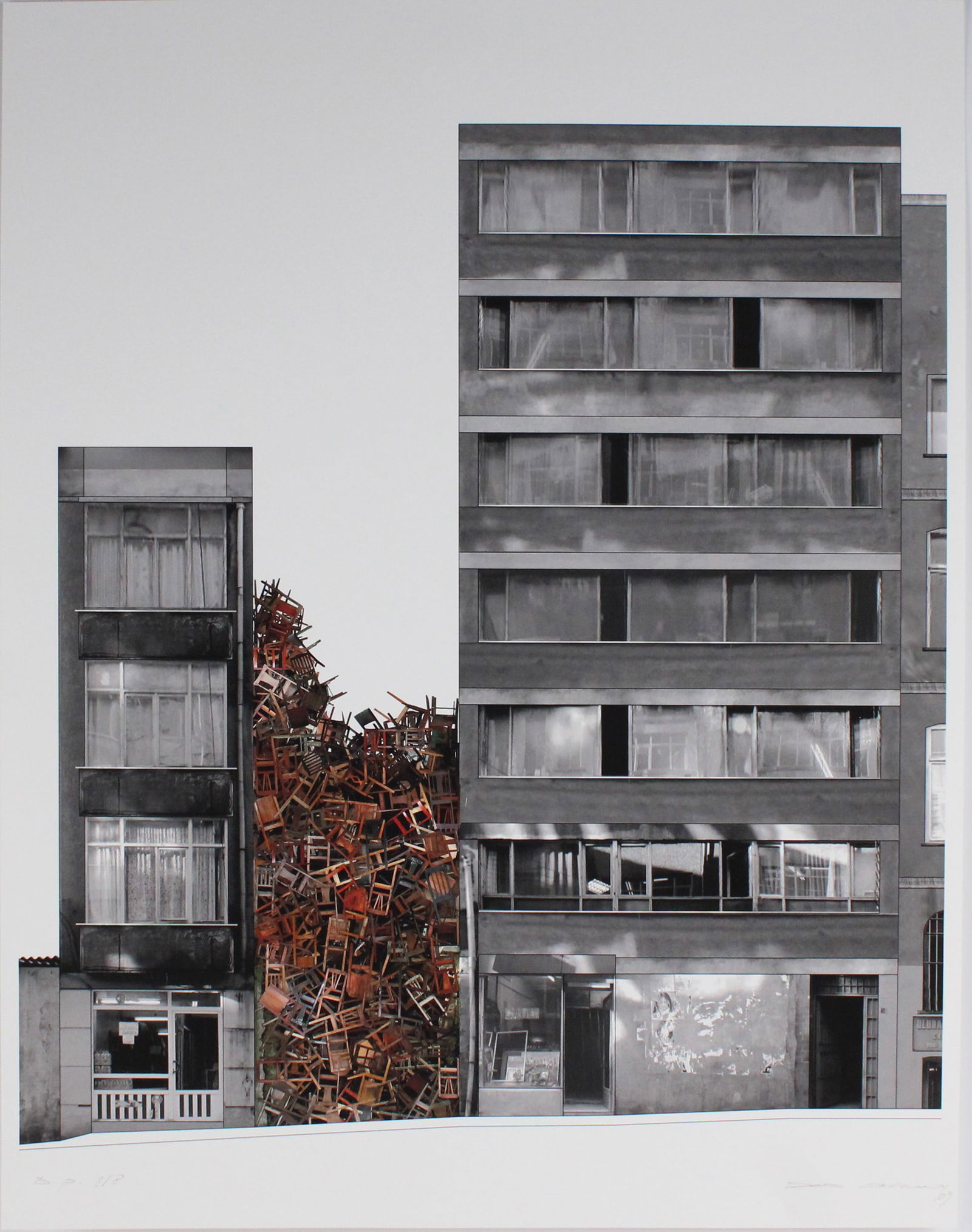 Doris Salcedo, Colombia 1958-, Istanbul Project I, Piezo-Pigment: Doris SalcedoColombia, 1958-Istanbul Project IPiezo-Pigment2003, Edition 8 of 8 AP, on Hahnemuhle German etching paper.Provenance: The Estate of Theodore A Bonin, Cofounder of New York Gallery, Alexan