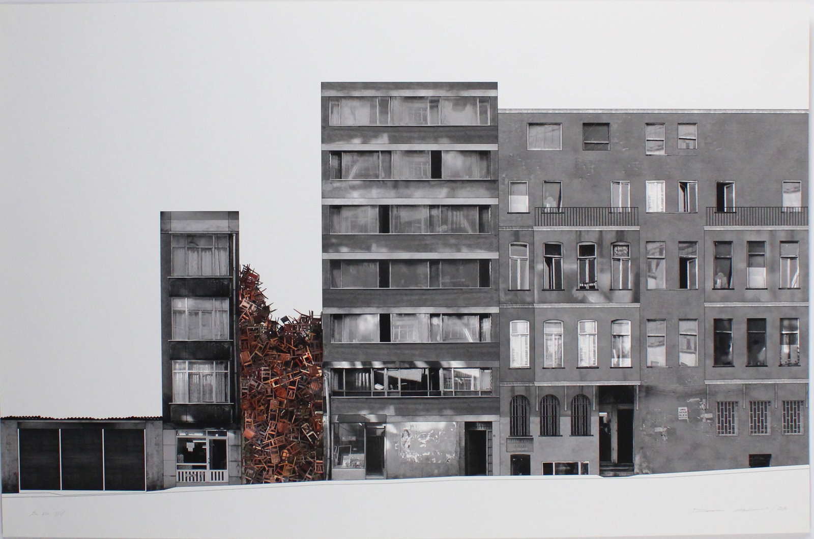 Doris Salcedo, Colombia 1958-, Istanbul Project II, Piezo-Pigment: Doris SalcedoColombia, 1958-Istanbul Project IIPiezo-Pigment2003, Edition 8 of 8 AP, on Hahnemuhle German etching paper.Provenance: The Estate of Theodore A Bonin, Cofounder of New York Gallery, Alexa