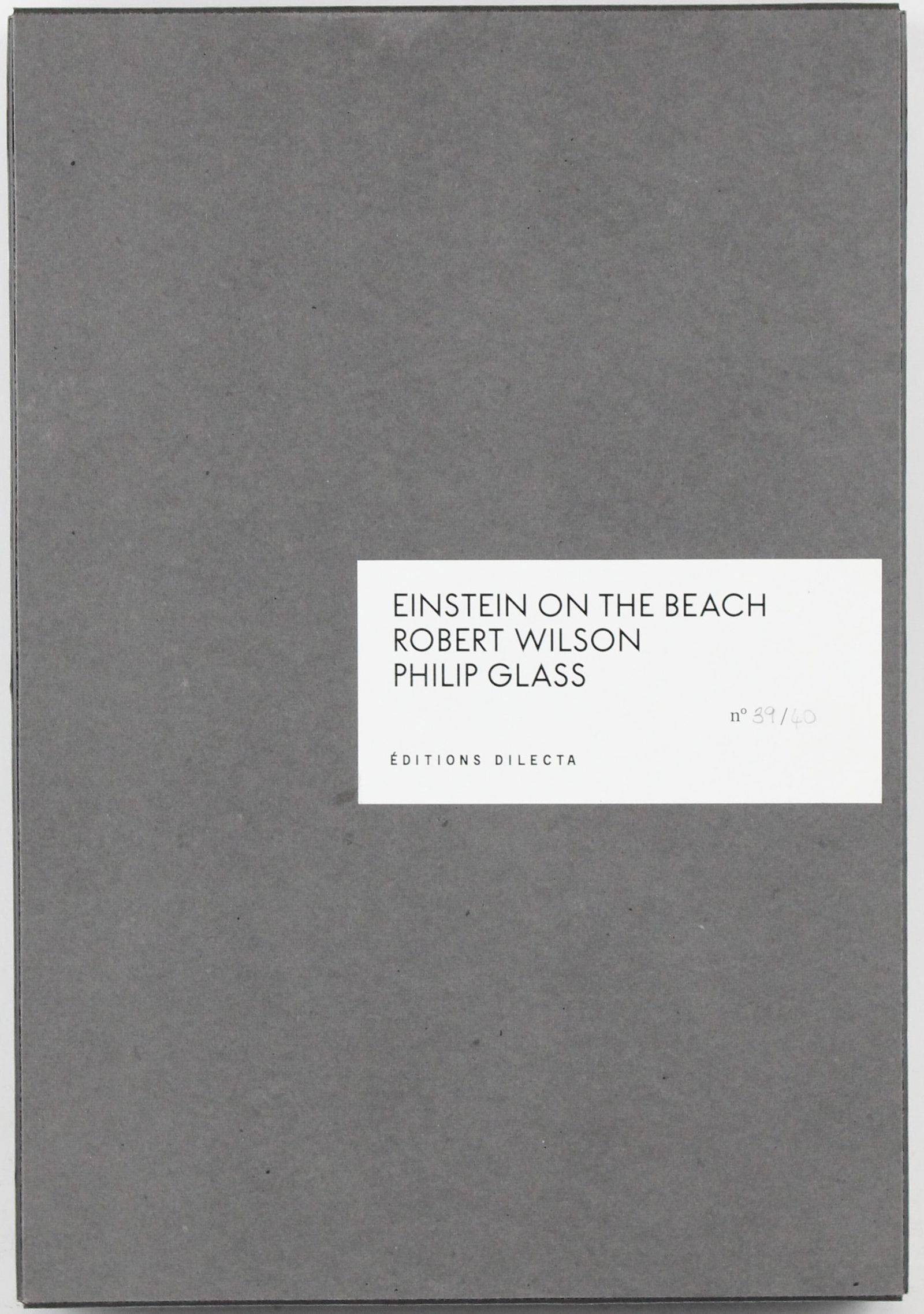 Robert Wilson/ Philip Glass, American 1941, Einstein on the Beach, Portfolio: Robert Wilson/ Philip GlassAmerican, 1941Einstein on the BeachPortfolioEach limited edition is packed in a grey cardboard box along with the enhanced drawing, a certificate of authenticity, numbered a