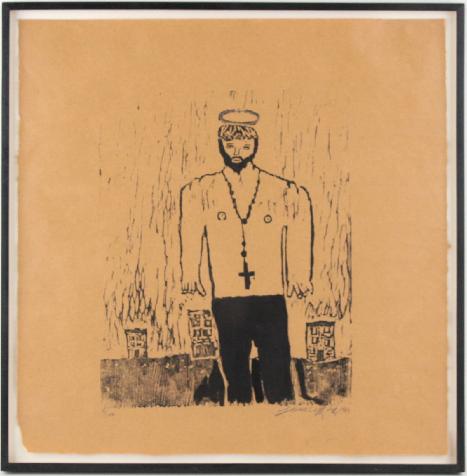 Tim Rollins & KOS, American 1955-2017, Jesus comes to the South Bronx, Screenprint (1 of 6)