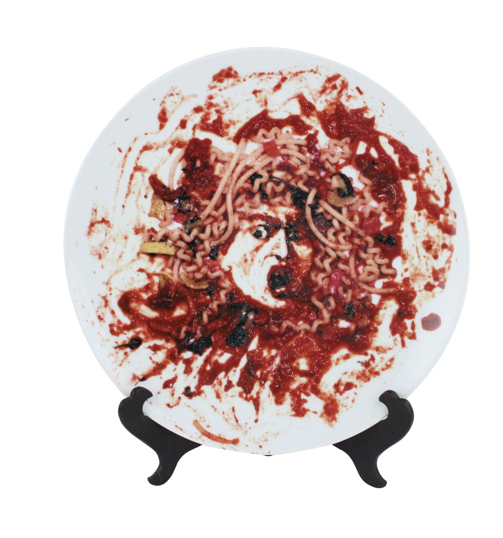 Vik Muniz, Brazilian 1961, Medusa Marinara, Porcelain Bowl: Vik MunizBrazilian, 1961Medusa MarinaraPorcelain BowlLimited Edition transfer-printed bowl after Caravaggio's Medusa, commissions by the Peter Norton family for their 1999 Christmas Project. With card