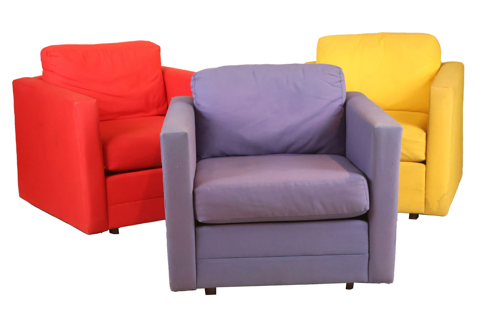 Three Modern Upholstered Club Chairs (1 of 9)