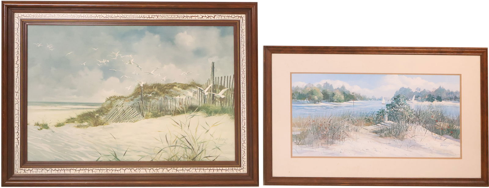 Carolyn Bullis Blish, American 1928, Beach Scene, Oil on Canvas. (1 of 10)