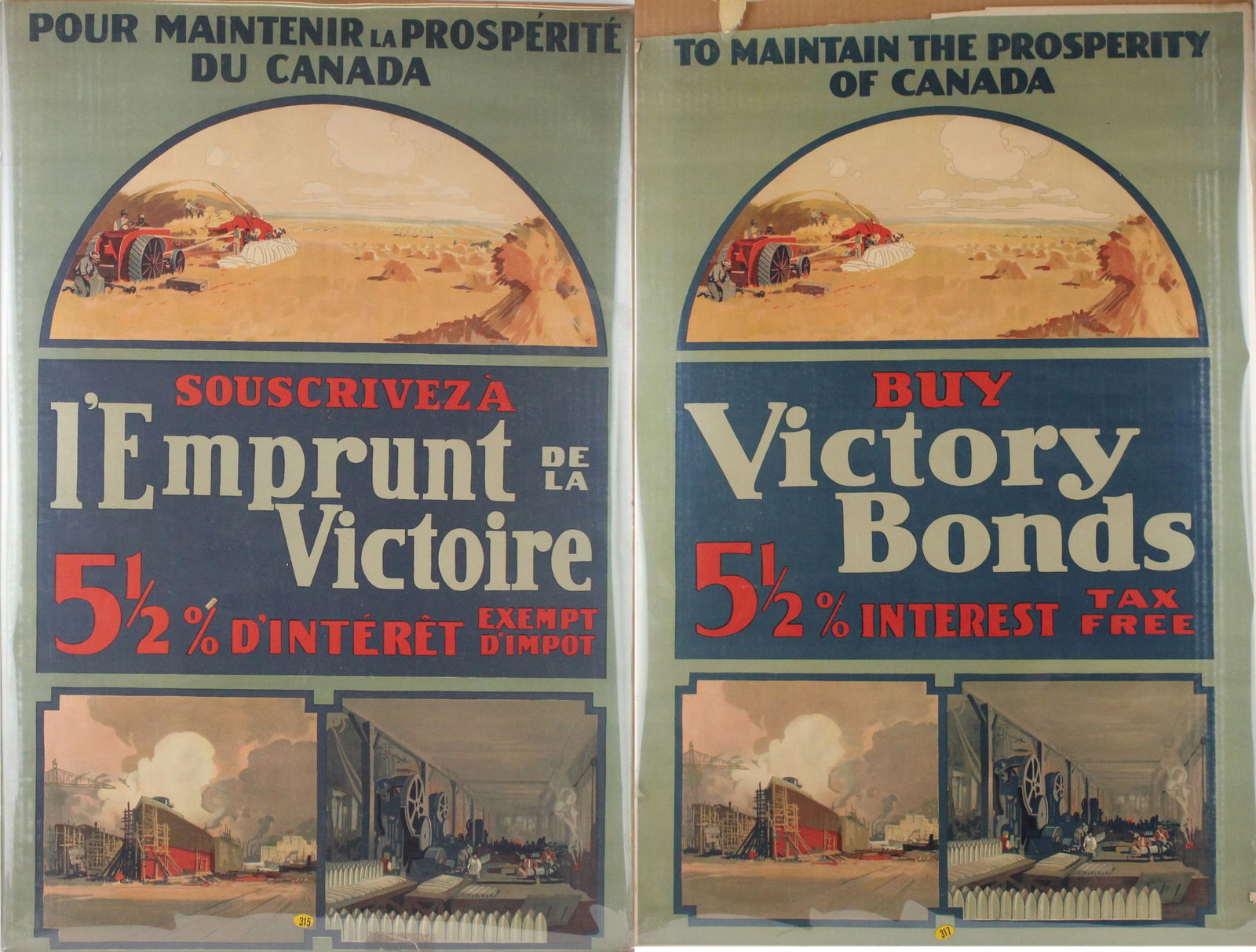 Two Canadian, Victory War Bond Posters (1 of 9)