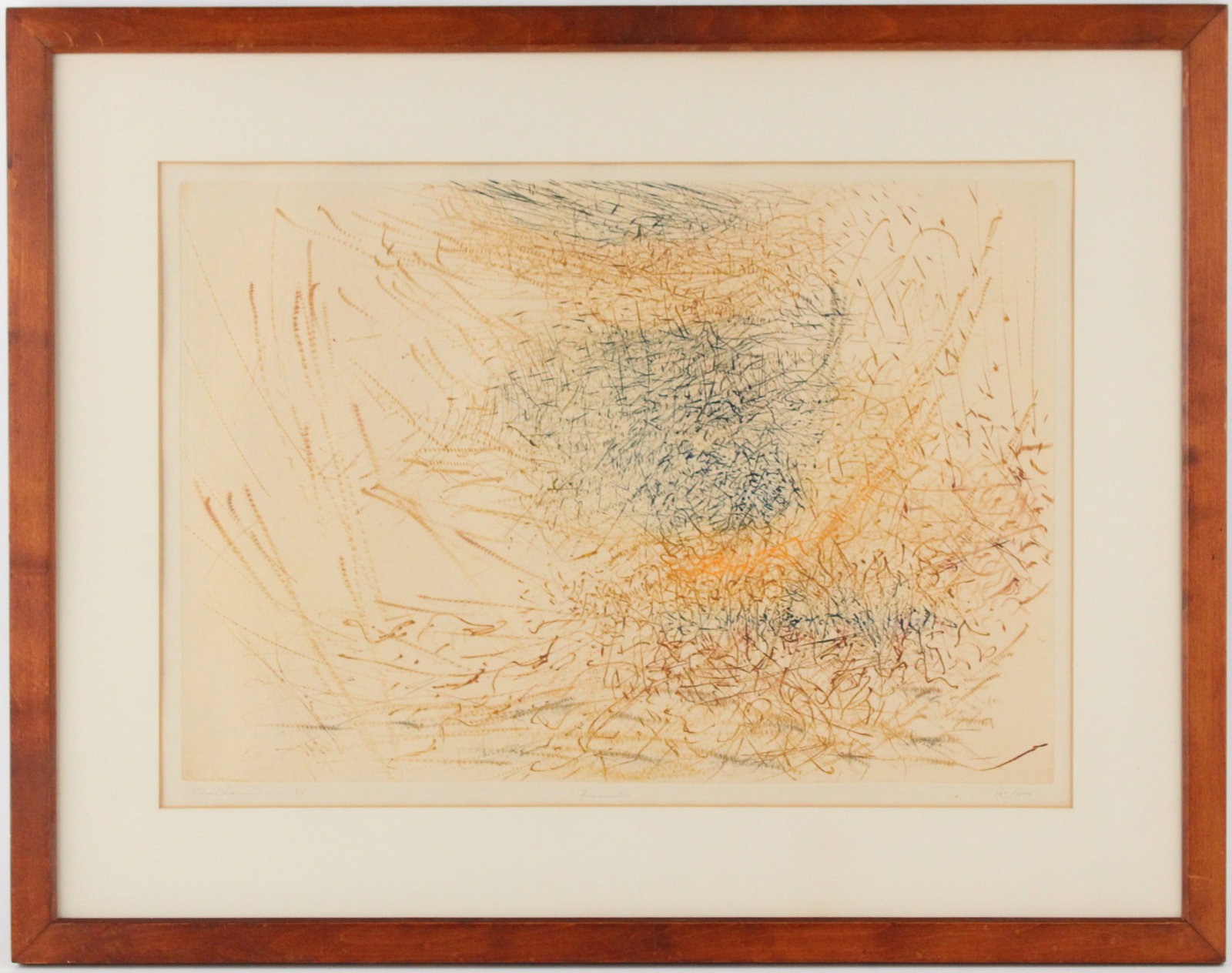 Bernard Childs, American 1910-1985, Frumente, Lithograph: Bernard Childs American, 1910-1985 Frumente Lithograph Signed in pencil l.r. and dated '55, numbered 169/200 l.r. Sight: 14 1/4 x 20 1/4 in. (36.2 x 51.4 cm.), Frame: 21 x 27 1/4 in. (53.3 x 69.2 cm.)