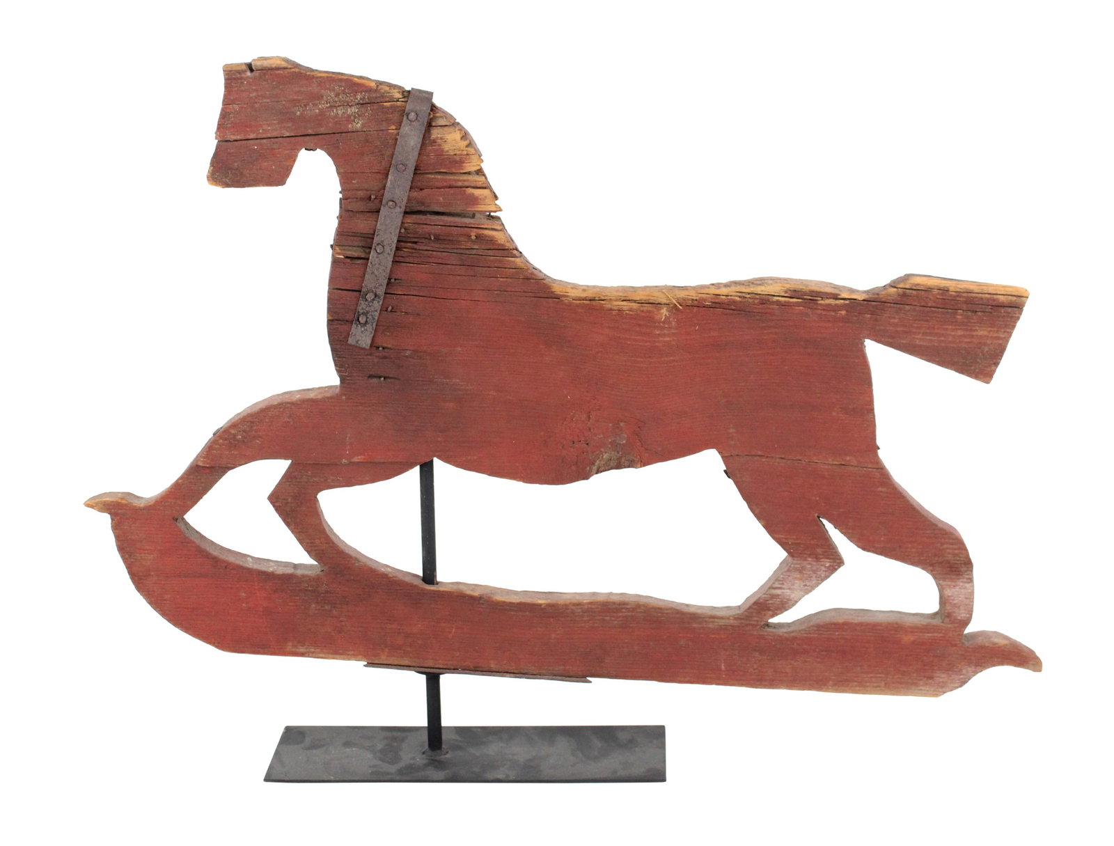 Red Painted Wood Horse Weathervane (1 of 6)