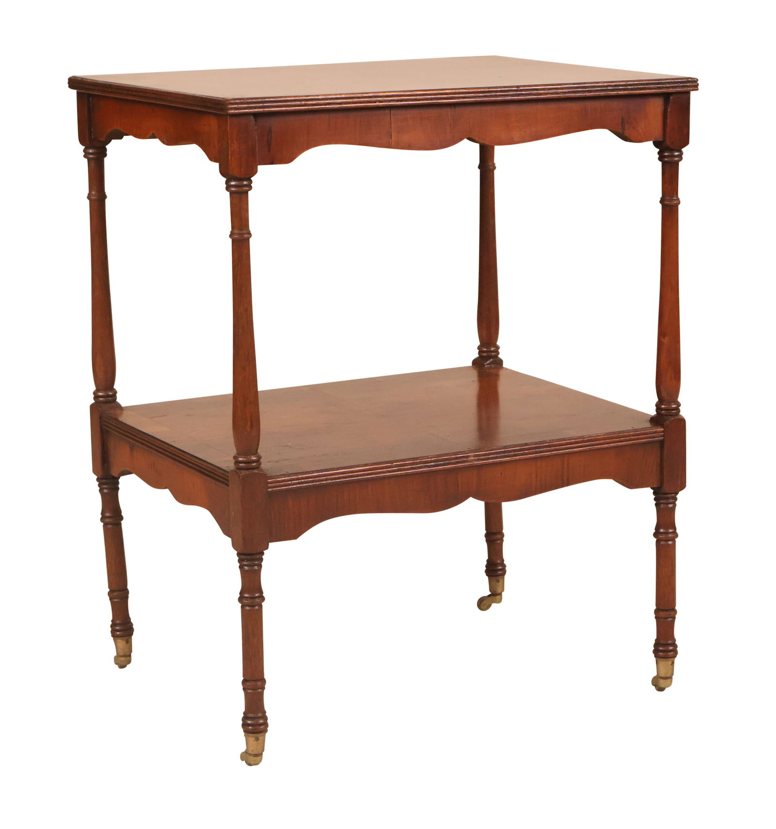 Regency Style Yewwood and Mahogany Two Tier Side Table (1 of 9)