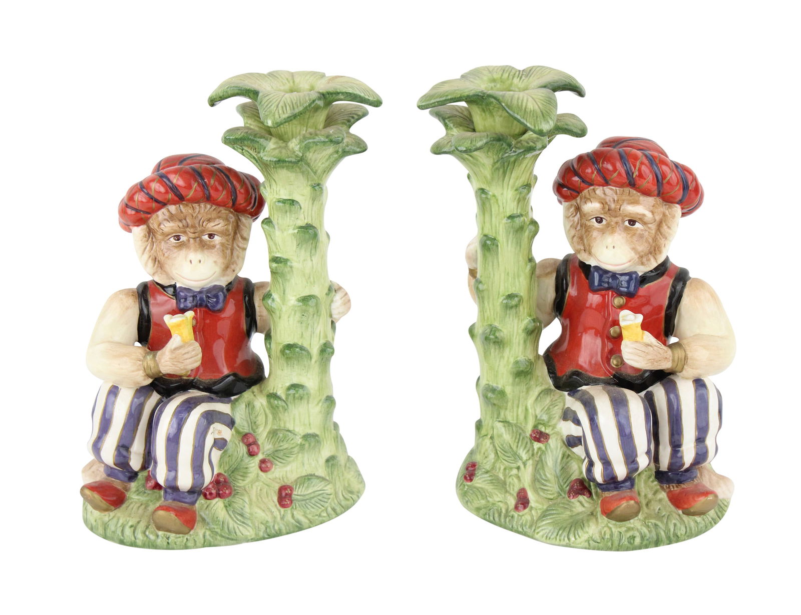 Pair of Kaldun & Bogle Monkey Form Candlesticks (1 of 9)