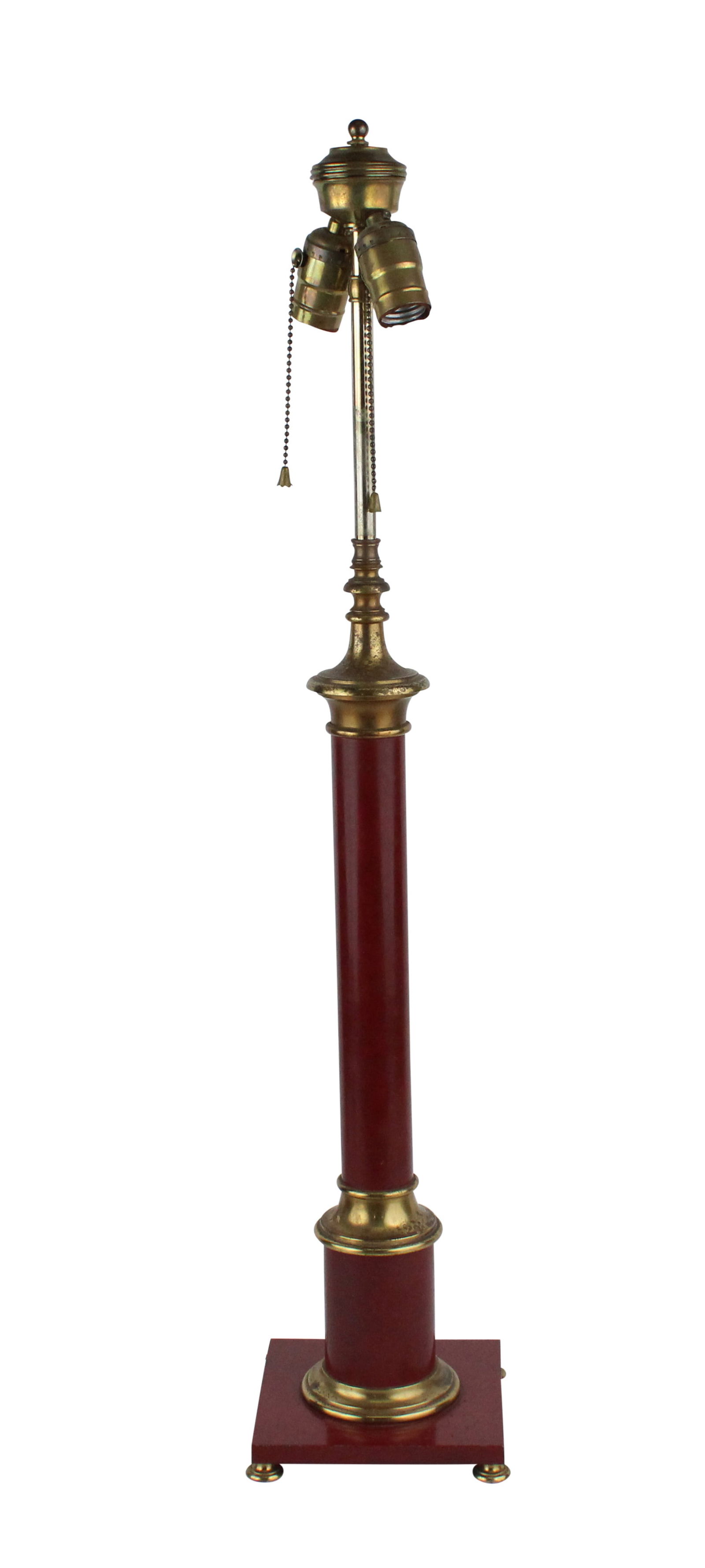 Neoclassical Style Gilt-Metal and Red Tole Table Lamp (1 of 5)