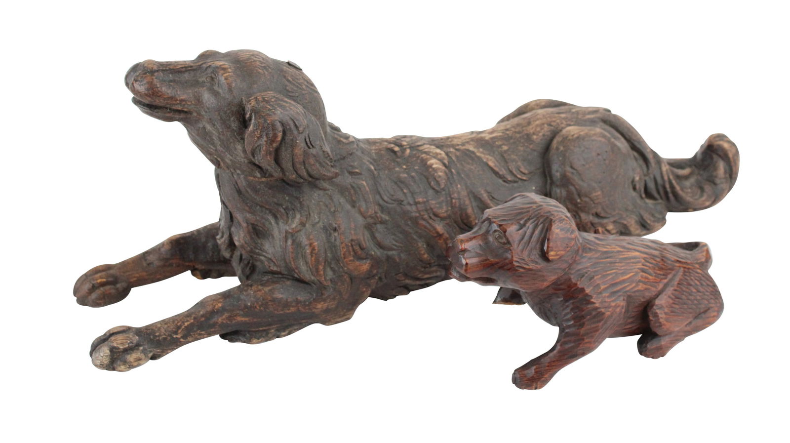 Carved Oak Dog (1 of 9)