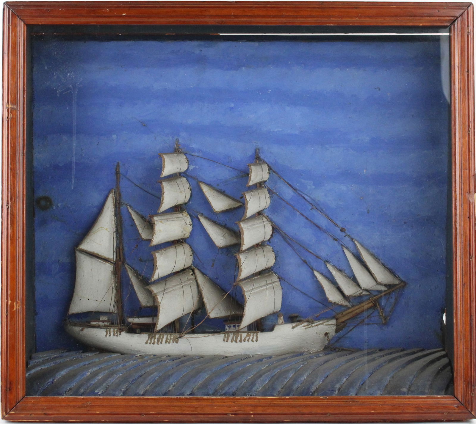 Carved Wood Ship Diorama (1 of 5)