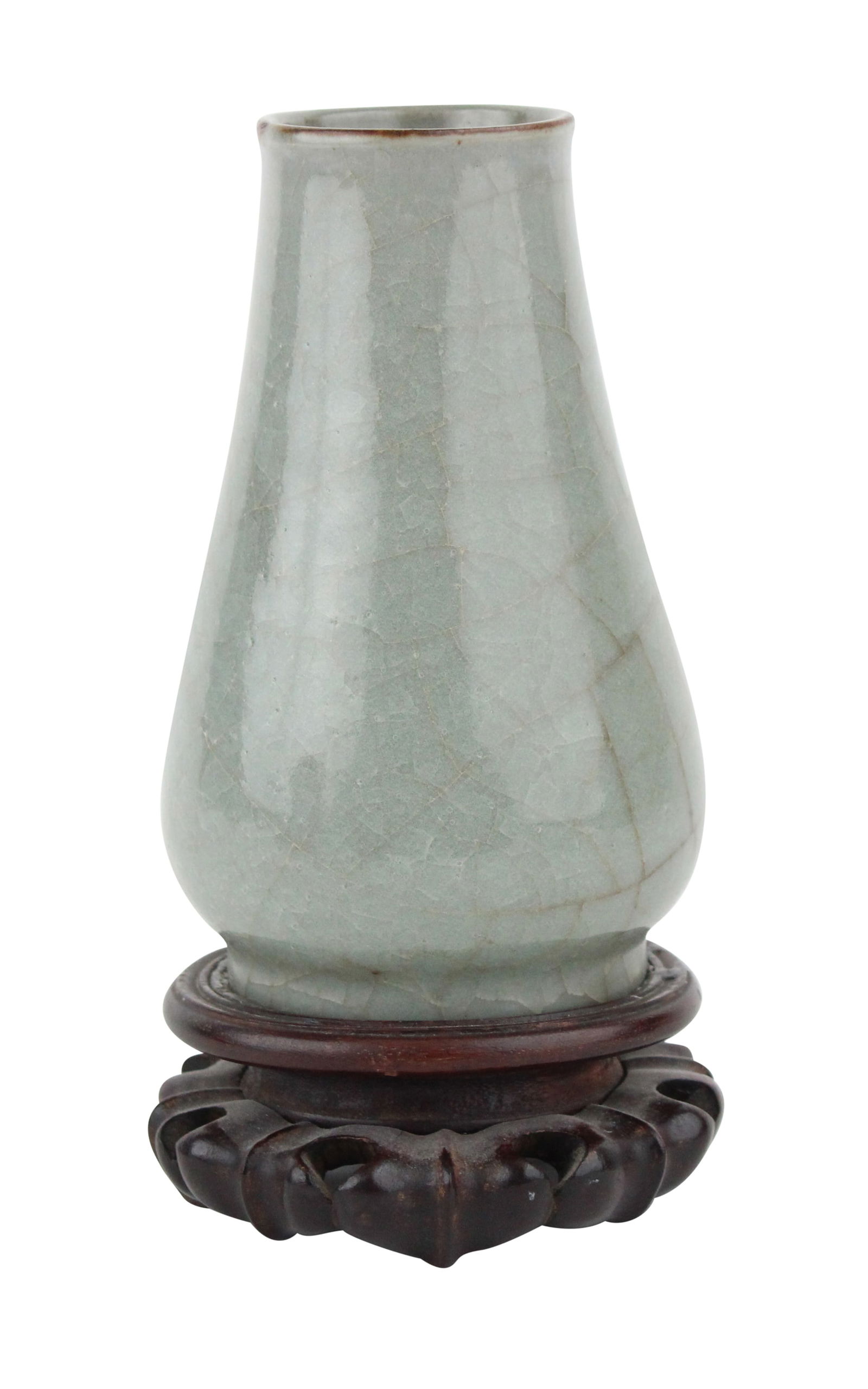 Chinese Ming Dynasty Celadon Crackle Guan Vase (1 of 5)