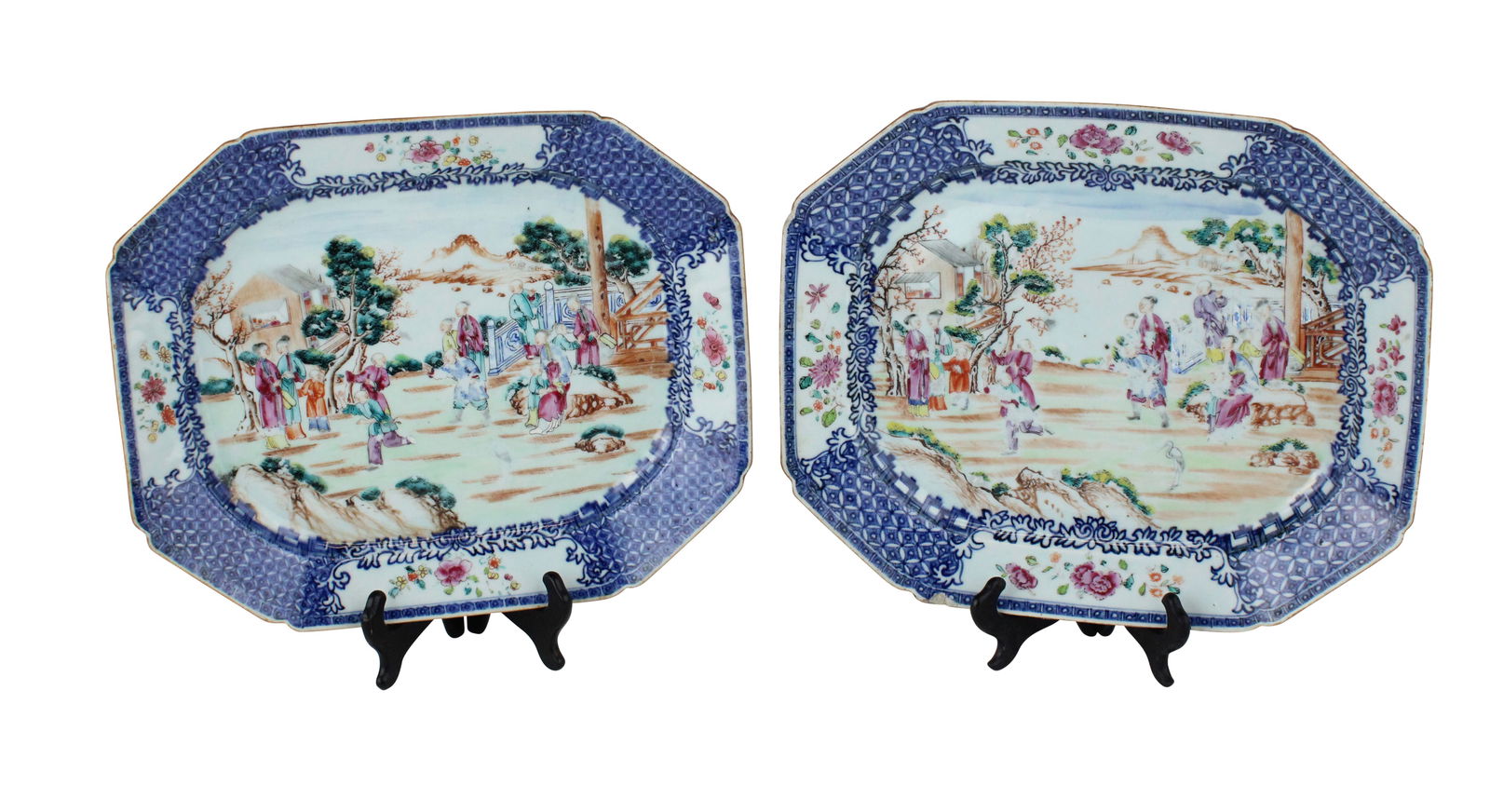 Pair of Chinese Export Porcelain Platters (1 of 9)